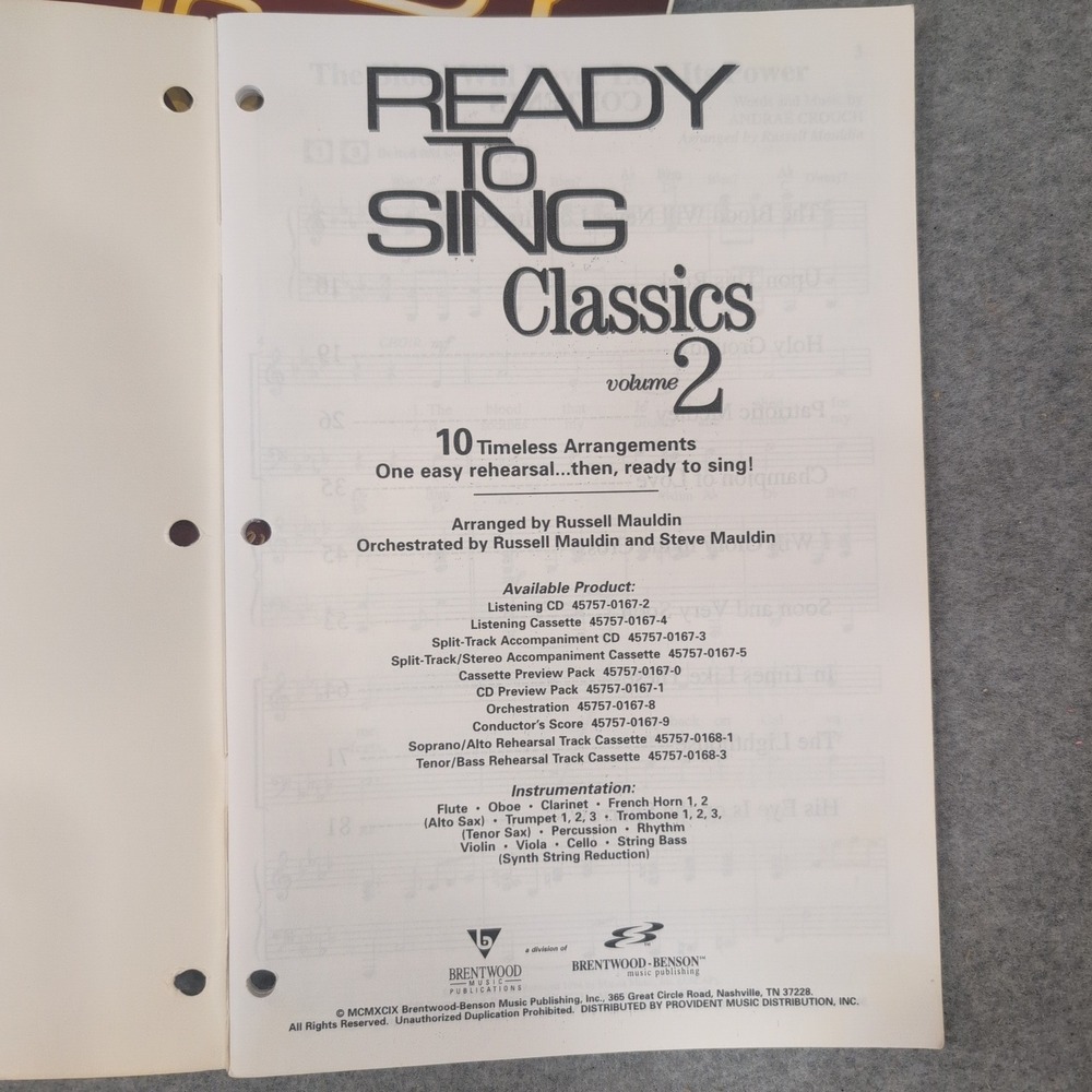 Ready to Sing Classics Volume 2 SATB Choral Music 5 Book Lot Russell Mauldin - Picture 2 of 3